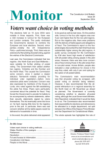 Monitor Voters want choice in voting methods
