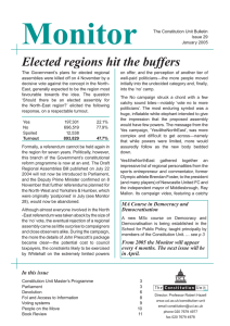 Monitor Elected regions hit the buffers