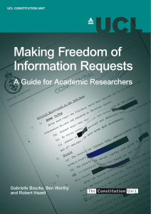 Making Freedom of Information Requests  A Guide for Academic Researchers