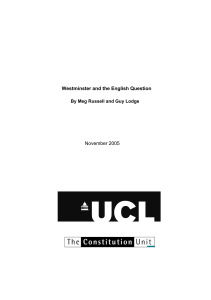 Westminster and the English Question November 2005