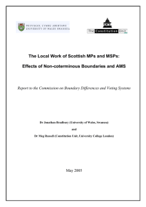 The Local Work of Scottish MPs and MSPs: