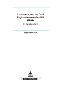 Commentary on the Draft Regional Assemblies Bill (2004) by Mark Sandford