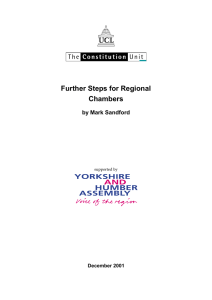Further Steps for Regional Chambers by Mark Sandford December 2001