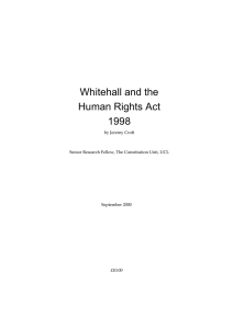 Whitehall and the Human Rights Act 1998