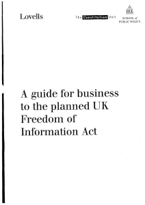 UK A guide for business to the Freedom