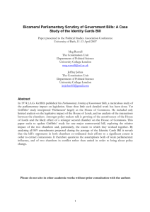 Bicameral Parliamentary Scrutiny of Government Bills: A Case