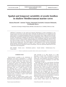 Spatial and temporal variability of sessile benthos Ferdinando Boero