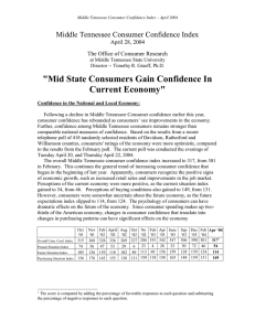 &#34;Mid State Consumers Gain Confidence In Current Economy&#34;