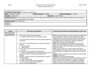 Page 1 Cameron University Banner Project May 29, 2016