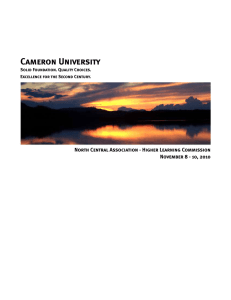 Cameron University North Central Association - Higher Learning Commission