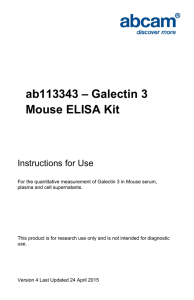 ab113343 – Galectin 3 Mouse ELISA Kit Instructions for Use