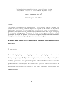 The Social Performance and Distributional Impact of Contract Farming:  y