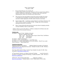Deans’ Council Agenda November 2, 2004  I.