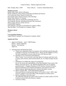 Council of Deans – Minutes (Approved 6/2/09)