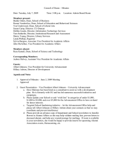 Council of Deans – Minutes  Date: Tuesday, July 7, 2009