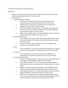 Curriculum Committee 4/25/11 Approved minutes Agenda Items