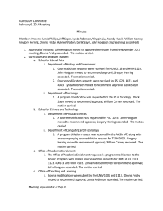 Curriculum Committee February 6, 2014 Meeting  Minutes
