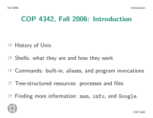 COP 4342, Fall 2006: Introduction