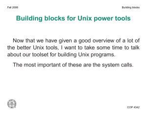 Building blocks for Unix power tools
