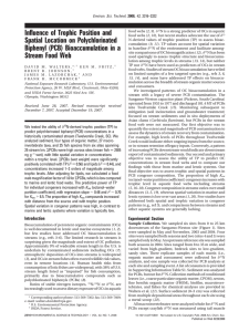 Influence of Trophic Position and Spatial Location on Polychlorinated