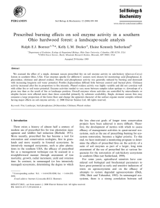 Prescribed burning eects on soil enzyme activity in a southern