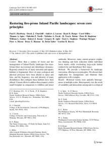 Restoring fire-prone Inland Pacific landscapes: seven core principles .