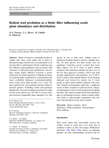 Rodent seed predation as a biotic filter influencing exotic