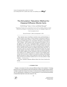 The Simulation–Tabulation Method for Classical Diffusion Monte Carlo Chi-Ok Hwang ,