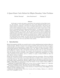 A Quasi-Monte Carlo Method for Elliptic Boundary Value Problems Michael Mascagni