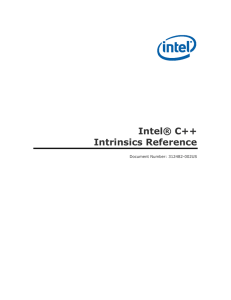 Intel® C++ Intrinsics Reference Document Number: 312482-002US