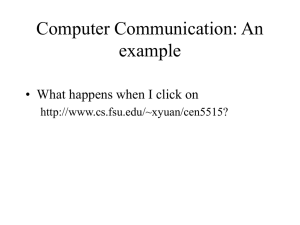 Computer Communication: An example • What happens when I click on