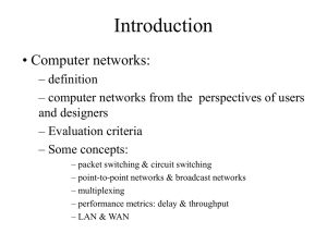 Introduction • Computer networks:
