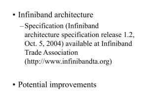 • Infiniband architecture