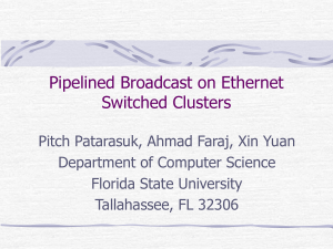 Pipelined Broadcast on Ethernet Switched Clusters