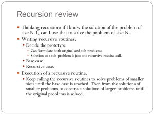 Recursion review