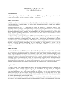 COP5621 Compiler Construction Part I: Lexical Analyzer