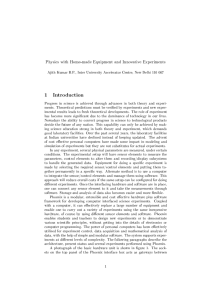 1 Introduction Physics with Home-made Equipment and Innovative Experiments