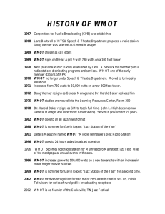 HISTORY OF WMOT
