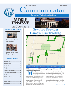 C ommunicator New App Provides Campus Bus Tracking
