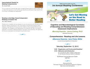 3rd Annual Reading Conference Session 5