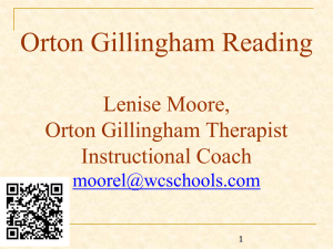 Orton Gillingham Reading Lenise Moore, Orton Gillingham Therapist Instructional Coach