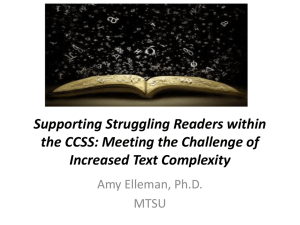 Supporting Struggling Readers within the CCSS: Meeting the Challenge of
