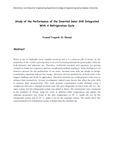 Study of the Performance of the Inverted Solar Still Integrated