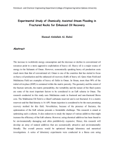 Experimental Study of Chemically Assisted Steam Flooding in
