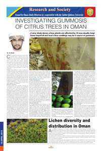 InvestIgatIng gummosIs of CItrus trees In oman