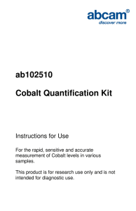 ab102510 Cobalt Quantification Kit  Instructions for Use