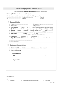 F12A Principal Investigator (PI) Date of Application