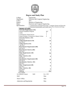 Degree and Study Plan