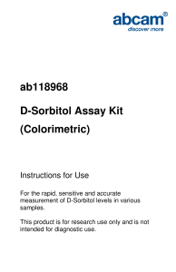 ab118968 D-Sorbitol Assay Kit (Colorimetric)