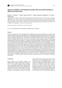 Spatial variability in soil nitrogen dynamics after prescribed burning in